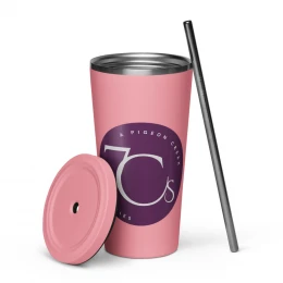 7Cs Insulated tumbler with a straw