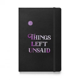 Hardcover Things Left Unsaid Discreet Title bound notebook copy